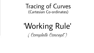 18 Curve Tracing  Cartesian Coordinates  Working Rule [upl. by Dougald]