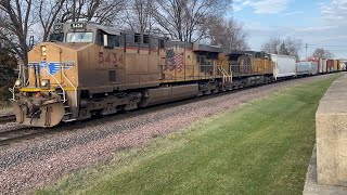 Train Park Day part 8 UPRR Manifest Freight Train sounds horn crosses the diamond 3212024 [upl. by Blen889]