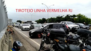 CONFUSÃO LINHA VERMELHA PARADA TODO MUNDO VOLTANDO NA CONTRA MÃO [upl. by Rumney]