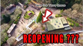 Alton towers drone fly over Nemesis Sub Terra Updates [upl. by Eimorej]