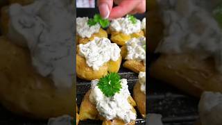 😋👆Australian potatoes with cream sauce shorts potato Crispy Smashed Potatoes [upl. by Shiverick]