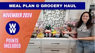 Weekly Meal Plan amp Grocery Haul With Weight Watchers Points [upl. by Nairdna]