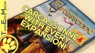 Carcassonne with Every Expansion ReviewGame play [upl. by Iey]