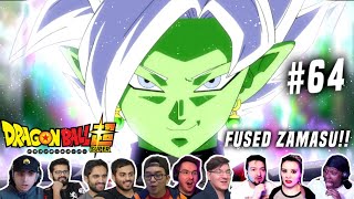 FUSED ZAMASU EMERGES🔥REACTION MASHUP 🐲Dragon Ball Super Episode 64 ドラゴンボール [upl. by Pasquale]