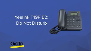 Yealink T19P E2 Do Not Disturb DND [upl. by Amora]