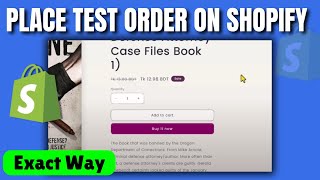 How to do a test order on shopify 2024 [upl. by Otes70]