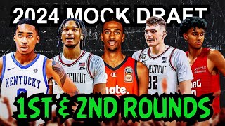 OFFICIAL 2024 NBA Mock Draft 60 FULL 1ST amp 2ND ROUNDS  PICKS 158 [upl. by Llemert636]