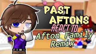 Fnaf Past Aftons react to Afton Family song remix My Au•Gacha club•Read desc [upl. by Ahsimac]