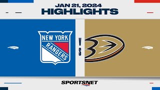 NHL Highlights  Rangers vs Ducks  January 21 2024 [upl. by Lipinski]