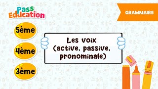 Les voix active passive pronominale  5ème 4ème 3ème  Cours Exercices Evaluations [upl. by Sclar]