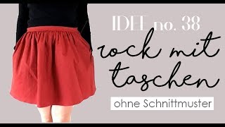 Rock mit Taschen selber nähen I Idee no 38 [upl. by Enytsirhc]