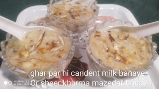 Bina candent milk ka hi mazedar sheer khurma banayesheerkhurmatrendingviralvideoeidspecial [upl. by Eednil863]