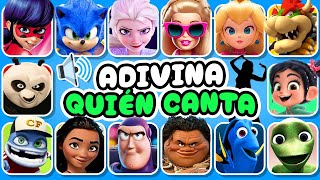 🔊 Adivina Quién CANTA 👽💥🎶 Bob Esponja Poppy Rapunzel Moana Elsa Kung Fu Panda Crazy Frog [upl. by Sisile]