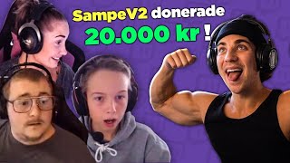 Donerar 20000kr till streamers SJUK REAKTION [upl. by Selimah]