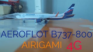 Airigami 4G model Aeroflot B737800 papercraft [upl. by Nedrud]