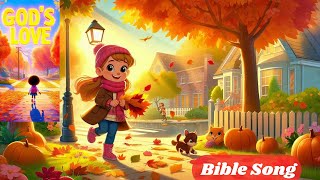 Animated Bible Song  God is Love  1 John 48  Bible Song for Kids Fall Theam [upl. by Schild]