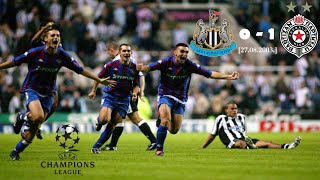 Newcastle United  FK Partizan 01  34 p 27082003 [upl. by Sucrad434]