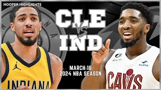 Cleveland Cavaliers vs Indiana Pacers Full Game Highlights  Mar 18  2024 NBA Season [upl. by Adnirual]