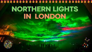 London Borealis at Guildhall Yard  Artificial Northern Lights in the City of London [upl. by Nerrej]