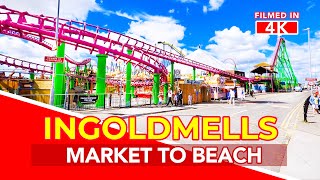 INGOLDMELLS  Ingoldmells Market Fantasy Island to the beach to see whats open in Ingoldmells [upl. by Cranford]