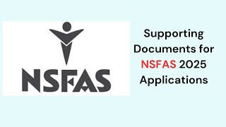 Required Documents for NSFAS 2025 Applications [upl. by Vasileior]