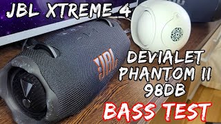 BASS TEST 100Hz5Hz Devialet Phantom II 98dB VS JBL Xtreme 4 [upl. by Orihakat813]