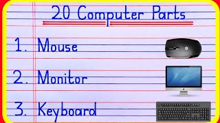 PARTS OF COMPUTER 15 PARTS OF COMPUTER  COMPUTER KE BARE MEIN JANKARI [upl. by Teak]