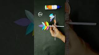 Colourful Leaf Craft shorts art youtubeshorts viral easy easycraft creativeart [upl. by Siladnerb]