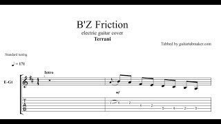 Bz Friction TAB  electric guitar tabs PDF  Guitar Pro [upl. by Ammadas586]