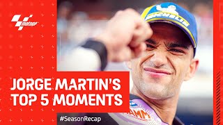 Jorge Martins Top 5 Moments 🥈  2023 MotoGP Runnerup [upl. by Tingey]