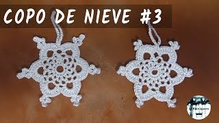 Copo de nieve 3  Adorno de Navidad  Crochet [upl. by Orazio]