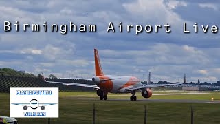 Birmingham Airport Live 10824 planespotting aviation [upl. by Idieh]