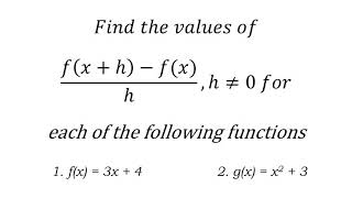 Find the value of fxhfx  h h is not equal to 0 [upl. by Housen]