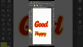 CREATE TEXT STICKER IN ADOBE ILLUSTRATOR ytshorts shorts stickers illustrator graphic tutorial [upl. by Yael]