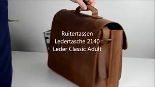 Ruitertassen Leder Aktentasche 2 Fächer A4 Format Schultasche Lehrertasche Arbeitstasche 2140 [upl. by Akieluz]