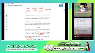 TEACHING SECONDARY 1 VOCAB  WRITERS AT WORK [upl. by Chapa878]