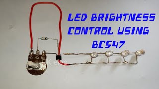 LED brightness control using potentiometerbc547 [upl. by Nomzed]