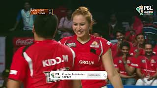 Ashwini Ponnappa vs Jwala Gutta badminton badmintondoubles sports badmintonlovers shorts [upl. by Irihs]