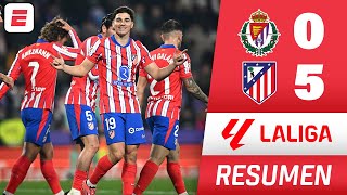 ATLÉTICO DE MADRID GOLEÓ 50 al VALLADOLID y está a 2 PUNTOS del BARCELONA  RESUMEN  La Liga [upl. by Annocahs462]