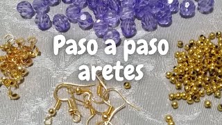 💛 Aretes fáciles y BONITOS de hacer aprende a hacer aretes de bisuteria con alambre y piedras [upl. by Tennos]