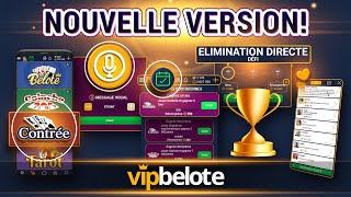 🆕 Nouvelle version VIP Belote  Nouveau jeu  Belote Contrée  Plus dextras 🆕 [upl. by Meraree]