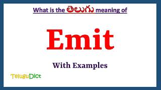 Emit Meaning in Telugu  Emit in Telugu  Emit in Telugu Dictionary [upl. by Jarrod]