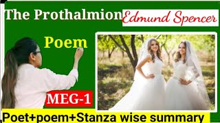 The prothalmion poem by Edmund Spencer stanza wise summarymeg1ignou [upl. by Coppins]