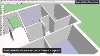 Tutorial SketchUp  Video 02 casa piano terra [upl. by Vick]