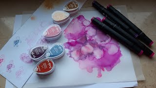 Test der Stempelkissen  Chalk ink von Action decotime [upl. by Htabazile]