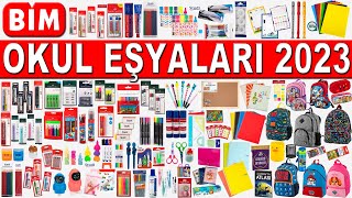 BİM OKUL EŞYALARI 2023  BİM AKTÜEL KIRTASİYE MALZEMELERİ  BİM OKUL ALIŞVERİŞİ DEFTER ÇANTA BOYA [upl. by Nigen]