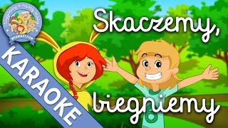 KARAOKE – Skaczemy biegniemy – WYGIBASY TV  piosenki dla dzieci [upl. by Ariayek]