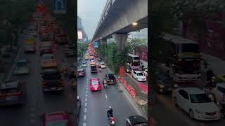 Bangkok traffic bangkok traffic travel asia thailand driving walk biking cars traffic [upl. by Mot832]