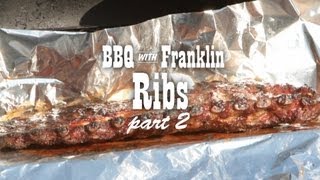 BBQ with Franklin Pork Ribs part 2 [upl. by Zirtaeb]