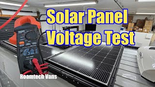 Solar Panel Voltage Test  Ram Promaster Van Build  Part 11 [upl. by Atimed]